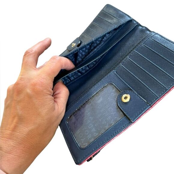 Kate Spade Berber Stripe Stacy Bifold Wallet Pink Multi Colored - Picture 9 of 11